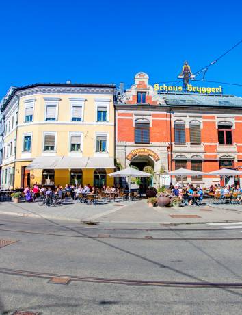 Flott fasade Schous bryggeri