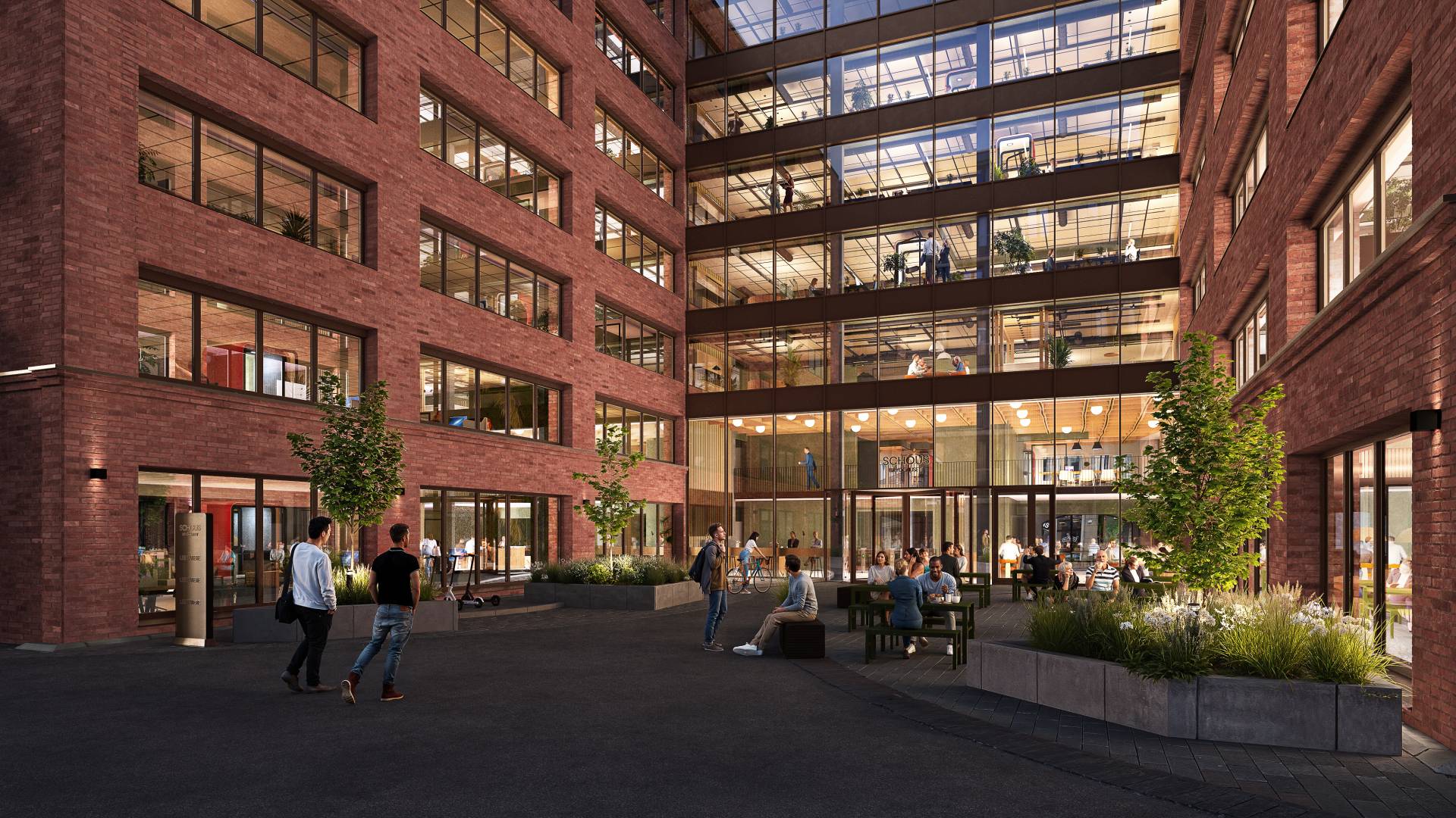 Trondheimsveien-2_Eksteriør_Vinkel-01_Inngangsparti_Kveld_v4_Plyo